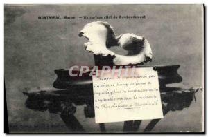 Old Postcard Montmirail Army bombing A curious effect