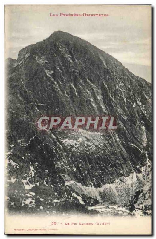 Old Postcard The Peak Canigou