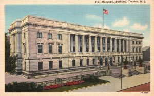 Vintage Postcard Municipal Building Landmark Trenton New Jersey NJ Lynn H. Boyer