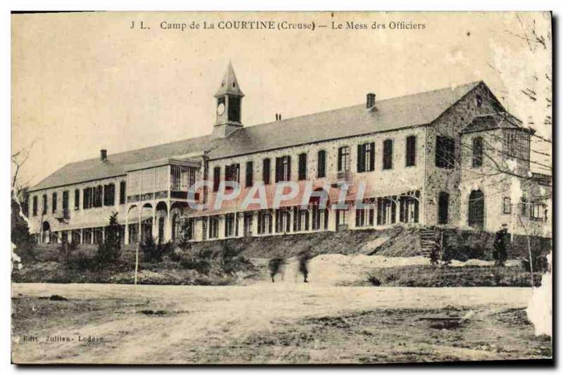 Old Postcard Camp of Courtine The Army Officers' Mess