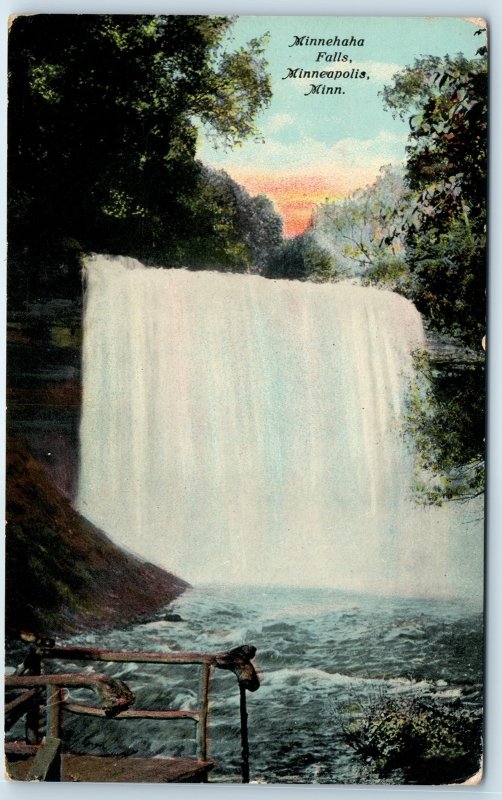 c1910s Minneapolis, MN Minnehaha Falls Waterfall Scene PC Bloom Bros Minn A273