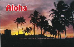 Hawaii Waikiki Sun Rising Over Diamond Head