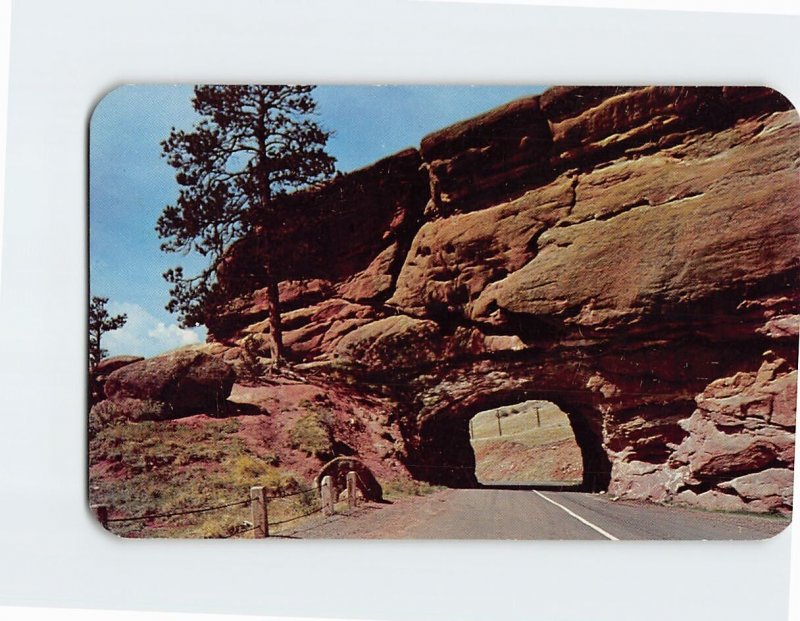 Postcard Tunnel Park of the Red Rocks in Denver Mountain Parks Morrison CO USA