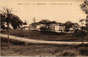 PC CPA GABON, LIBREVILLE, LE PALAIS DU GOUVERNEUR, Vintage Postcard (b21810)