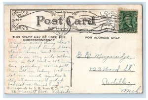 1908 Union Station Train Shed Grand Rapids Michigan MI Posted Postcard