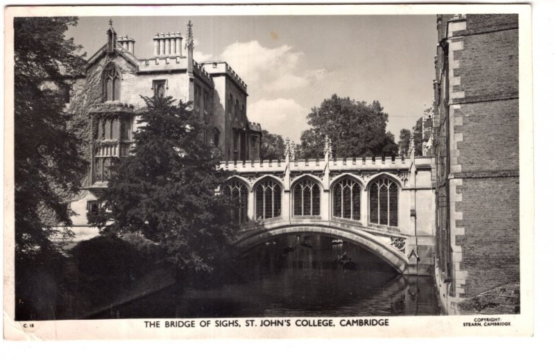 Real Photo, Bridge of Sighs, St. John's College Cambridge, Used 1950