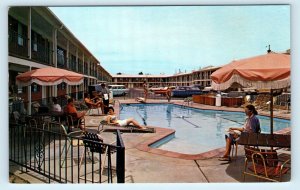 ALBUQUERQUE, New Mexico NM ~ Route 66 RAMADA INN Pool Roadside c1960s Postcard