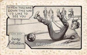 When you are down this way I'd like to see you Bowling 1910 Missing Stamp 