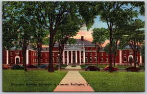 Vtg Burlington VT University of Vermont Waterman Building 1940s View Postcard