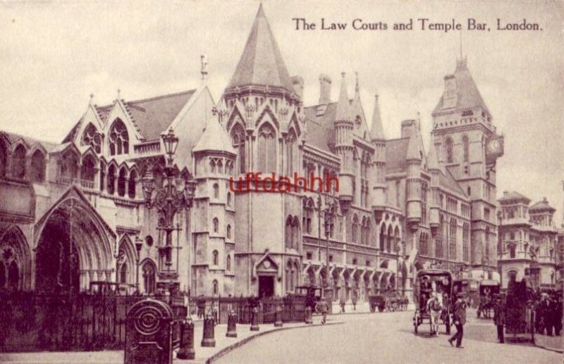 ENGLAND. THE LAW COURTS AND TEMPLE BAR in The Strand