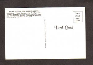 MA Sweetwater Forest Campground Brewster Cape Cod Massachusetts Mass Postcard