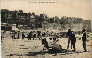 CPA ONIVAL-sur-MER Sur le Sable a marée basse (807986)