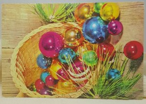 Happy Holidays Garland Vintage Postcard