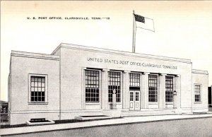 Clarksville, TN Tennessee  POST OFFICE  Montgomery County  ca1940's Postcard