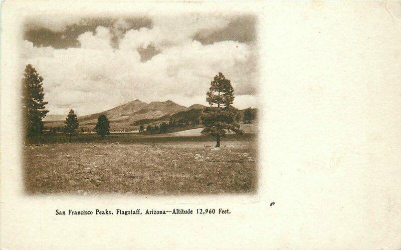 C-1910 Flagstaff Arizona San Francisco Peaks Postcard 4689