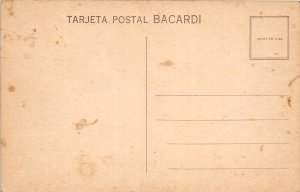 G19/ Interesting Postcard Bacardi Rum Advertisement Suitcase Man Cuba c20s