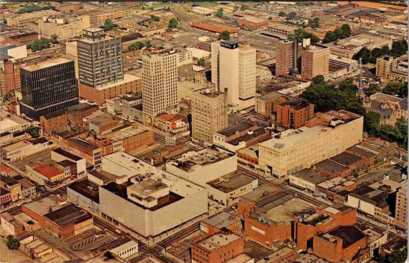 Postcard AERIAL VIEW SCENE Charlotte North Carolina NC AO3977