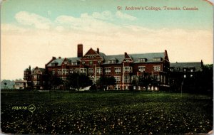 Vtg 1910's St Andrews College Toronto Ontario Canada Antique Postcard