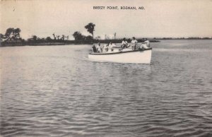Bozman Maryland Breezy Point Motor Boating Vintage Postcard AA56477