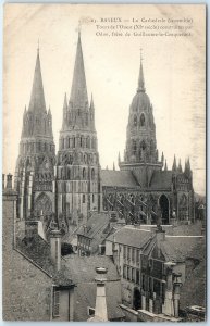 c1910s Bayeux, France Cathedral Towers 11th Century Guillaume le Conquerant A360