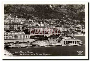 Monaco Monte Carlo Casino Old Postcard and pigeon shooting