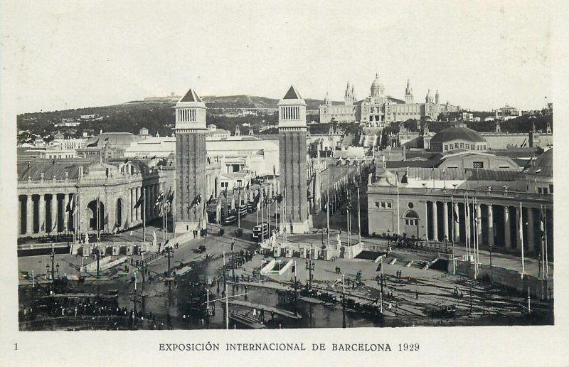 Postcard exhibitions Exposicion internacional Barcelona 1929 expo entrance