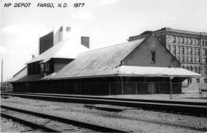 Fargo North Dakota Train Station Depot Real Photo Antique Postcard J51662