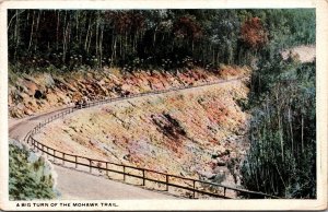 Big Turn Mohawk Trail WB Postcard VTG UNP Tichnor Vintage Unused  