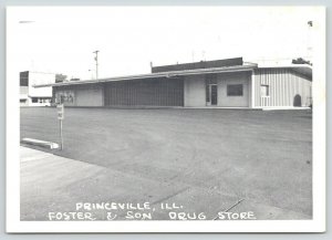 Princeville Illinois~Foster & Son Drug Store~1950s RP