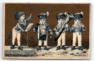 c1880 GREAT ATLANTIC AND PACIFIC TEA COMPANY MARCHING BAND TRADE CARD P1900