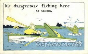 Kenora Fishing 1933 postal used 1933