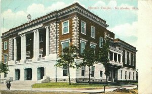 Drovers Fraternal 1908 Masonic Temple McAlester Oklahoma Postcard 21-4180