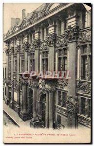 Old Postcard Toulouse Facade De L & # 39Hotel Stone