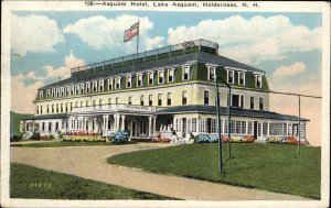 Holderness New Hampshire NH  Lake Asquam Asquam Hotel c1920s-30s Postcard