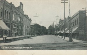 CAMBRIDGE SPRINGS, Pennsylvania, 1901-07; Main Street