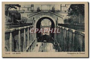 Old Postcard Le Mans Perspective Tunnel