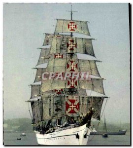 Postcard Modern War Ship Sailing School Sagrece