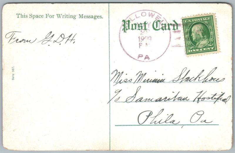 MULTIPLE BABIES in WINE CELLAR ANTIQUE POSTCARD 