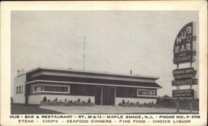 MAPLE SHADE NEW JERSEY NJ Hub Bar & Restaurant DINER Vintage Postcard