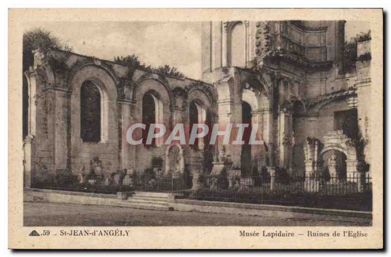 Postcard Old St Jean d'Angely Lapidary Museum Ruins of the Church