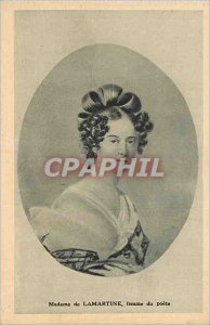 Old Postcard Madame de Lamartine Female Poet