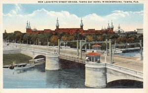 LPS49 TAMPA Florida Lafayette Street Bridge Tampa Bay Hotel Postcard
