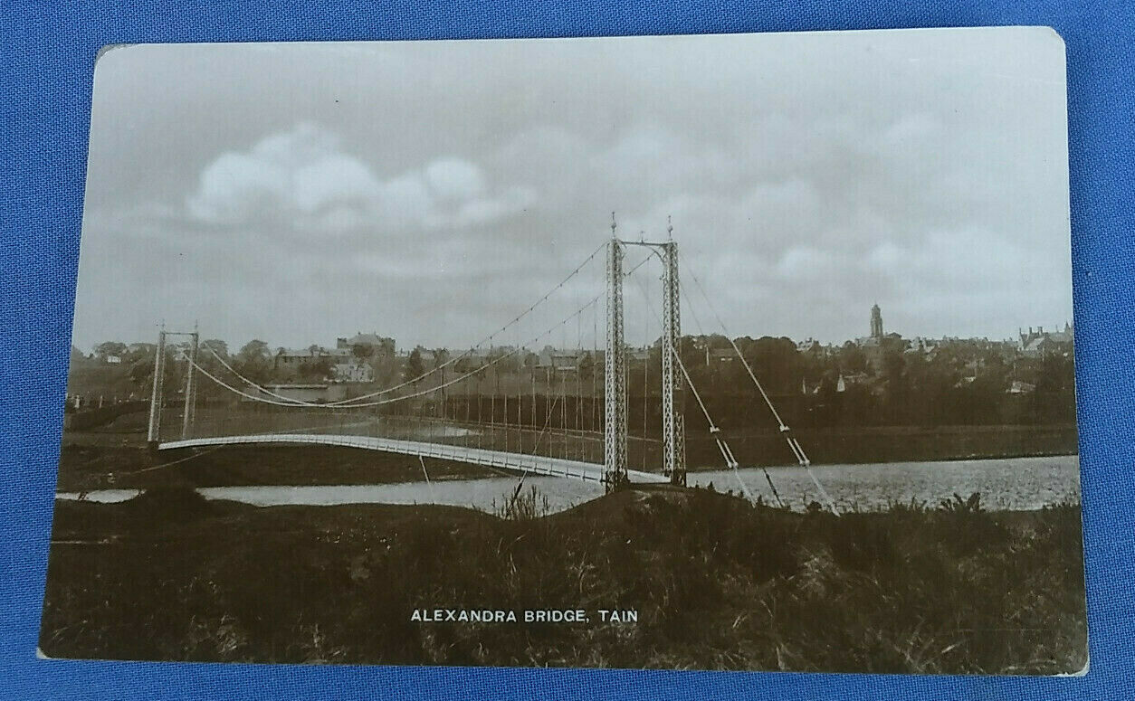 Vintage Real Photo Postcard Alexandra Bridge Tain Scotland A1A Europe