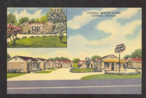 CORDELE GEORGIA CORDELE MOTOR COURT MOTEL LINEN ADVERTISING POSTCARD