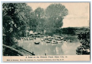 1907 A Scene On The Historic Floyd Cows On River Sioux City Iowa IA Postcard