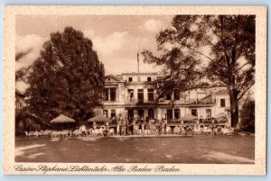 Baden-Baden Germany Postcard Casino Stephanie Lichtentaler Allee c1930's