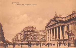 La Bourse et le Boulevard Anspach Bruxelles Belgium Unused 