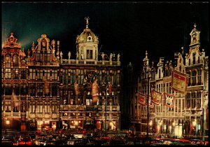 Market Place at Night,Brussels,Belgium