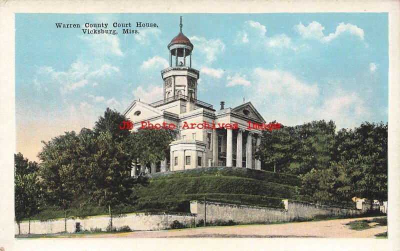 MS, Vicksburg, Mississippi, Warren County Court House, EC Kropp No 197