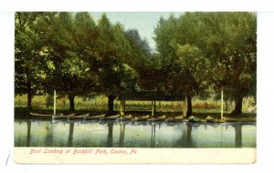 PA - Easton. Bushkill Park, Boat Landing ca 1906